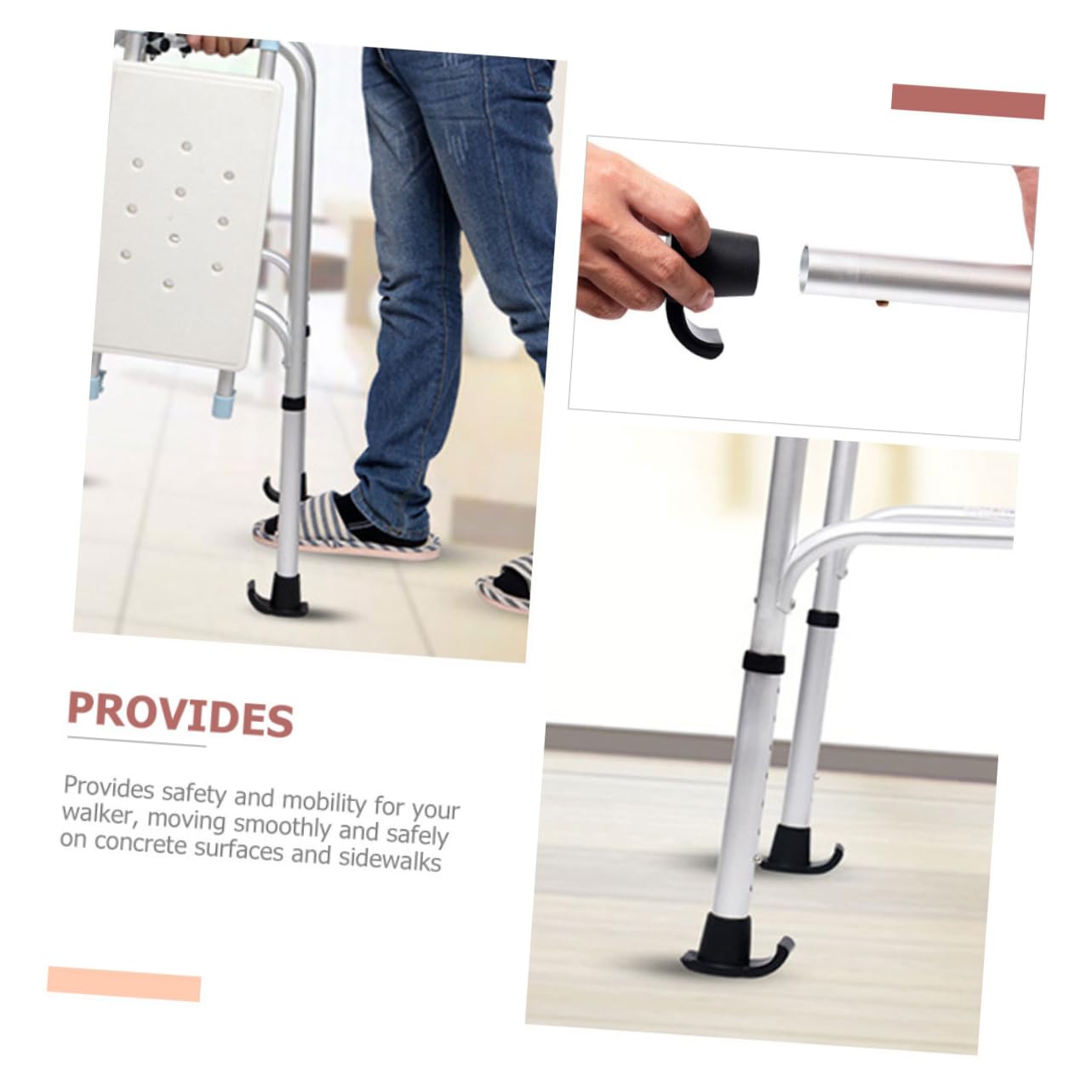 CALLARON 6pezzi Sci Walker Anti-sliding Glides in Nylon di Sci Portatili Antiscivolo per Piedini di Walker Accessori Protezione Sottobicchieri per Superfici Bagnate