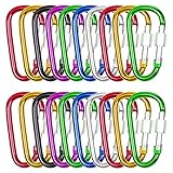 ganchos escalada comprar ✅Tapón de rosca profesional: el tapón de rosca no se desliza después de haber sido apretado hacia abajo. Para que pueda abrir el mosquetón con una mano. Después de apretar el tapón de rosca hacia arriba, la rosca está completamente cubierta y asegura una apariencia hermosa.