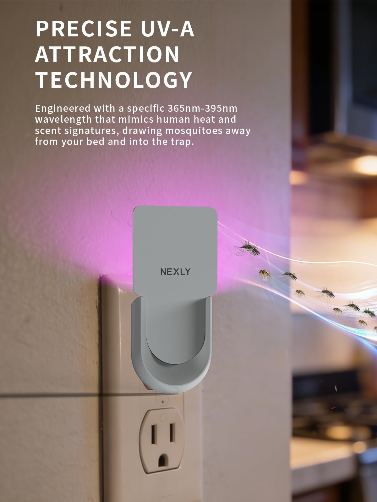 NEXLY MK030 - Trampa para moscas de la fruta para interiores, trampas para moscas de frutas para interiores, trampas para moscas de luz nocturna, para el hogar, dormitorio, sala de estar, cocina (1