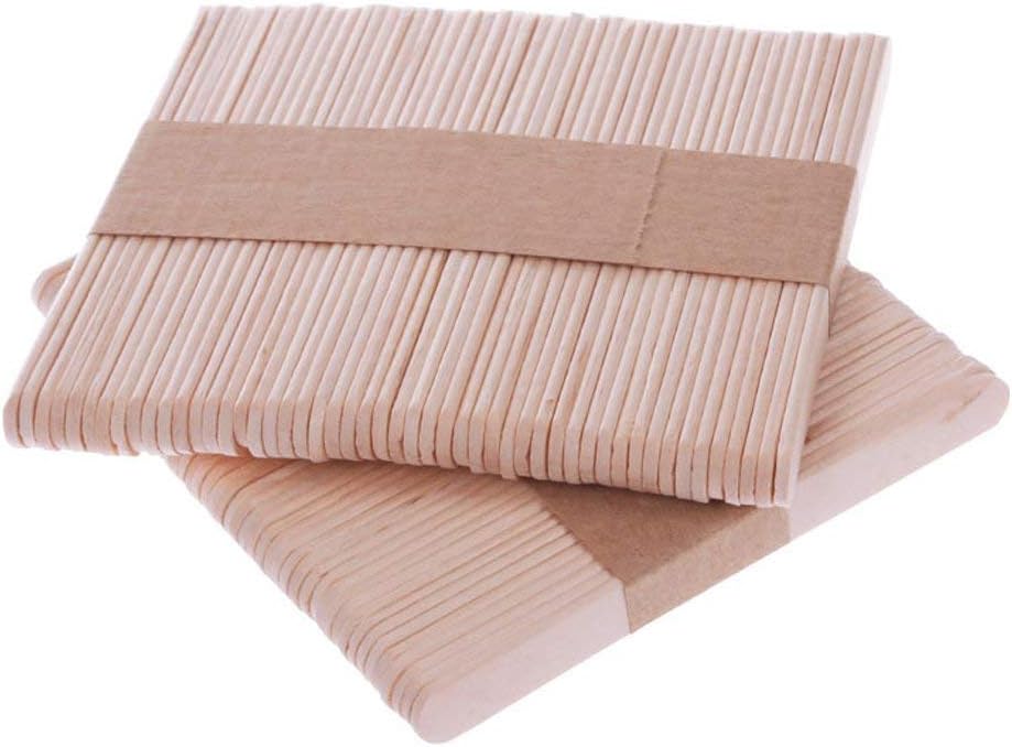 E - Shopping Crafts Natural Ice Cream Sticks for School Projects, Ice Cream Making and Decoration Multi Purpose Ice Cream Sticks Pack of 100 Pieces.
