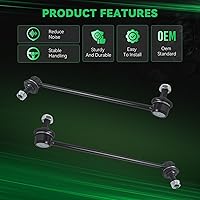 Vista 4 de AUQDD K750188 K750189 Enlace estabilizador de barra estabilizadora delantera compatible con 12-15 Chevy Captiva Sport, 10-17 Equinox / 10-17 GMC