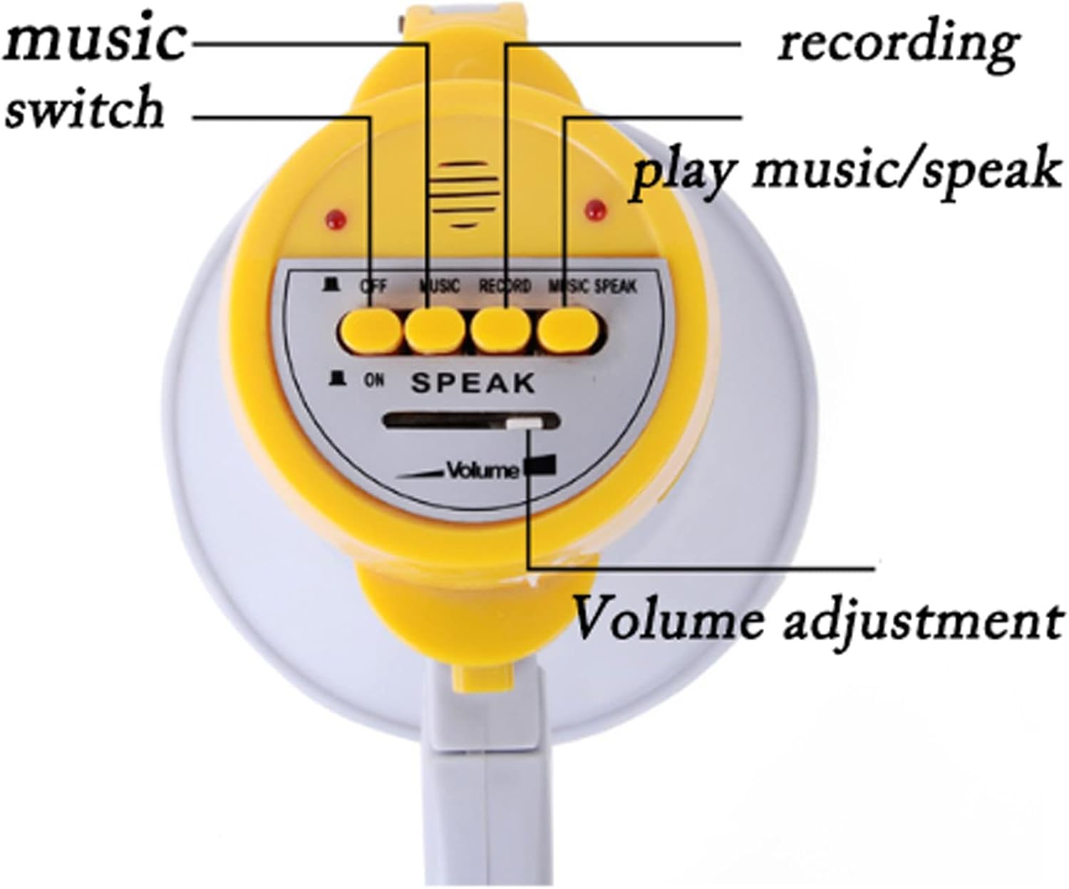 Portable Megaphone Portable Megaphone Speaker PA Bullhorn Handheld Megaphone Bullhorn with Volume Control and Voice Recorder for Safety Drills Speaker Siren Bullhorn