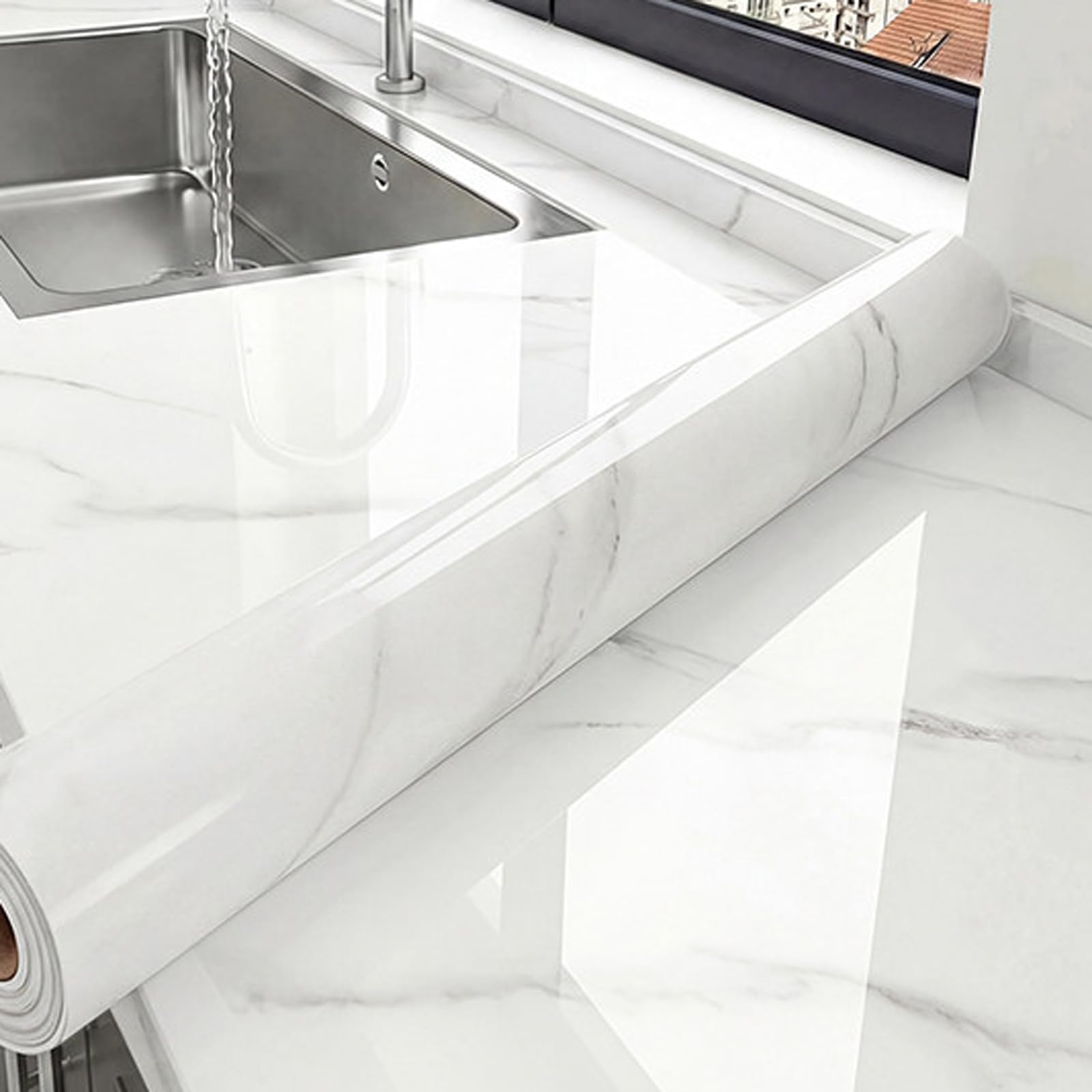 Papel pintado de mármol adhesivo de pared,Papel pintado moderno para mesa,papel pintado efecto mármol adhesivo,revestimiento adhesivo cocina top laminado,papel pintado efecto mármol