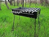 Rushnichok Brazier case Schaschlik Grill Mangal Höhenverstellbar BBQ MEGA ШАШЛЫК 10 Skewer