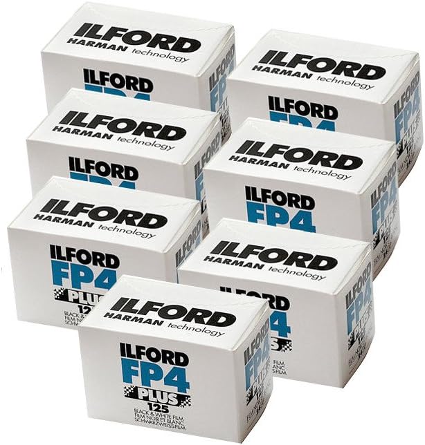 Seven Pack of Ilford FP4 Plus 35mm Black & White Negative Film 36 Exp