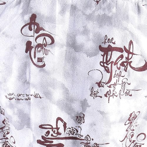 Image of UNM Men's Casual Shirt, Calligraphy Print.