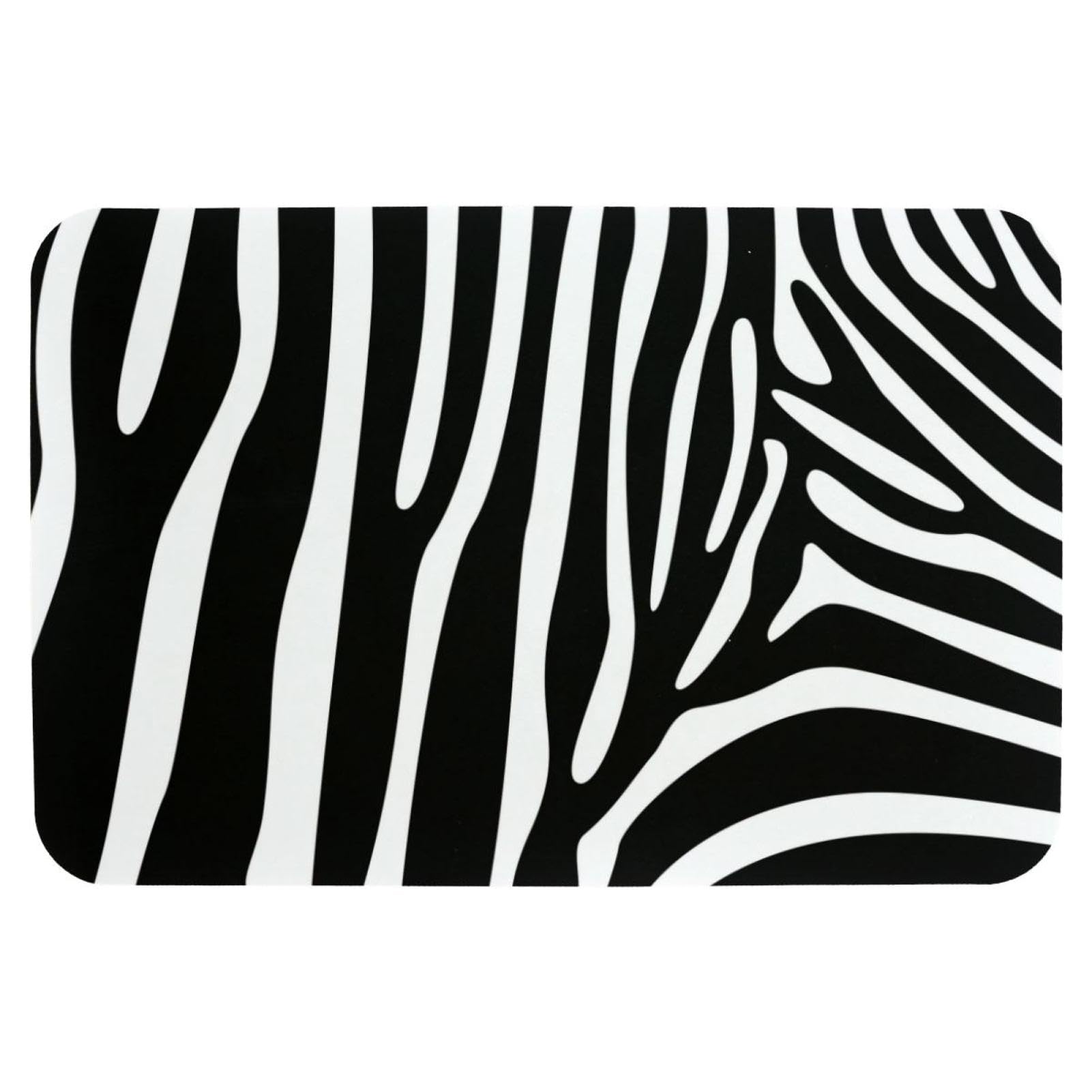 Tapis de bain zèbre absorbant et antidérapant pour douche