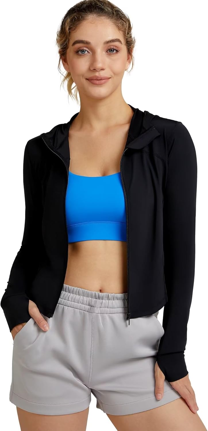 QUEENIEKE Women's UPF 50+ Sun Protection Hoodie Jackets Long Sleeve Workout Tops - Image 5