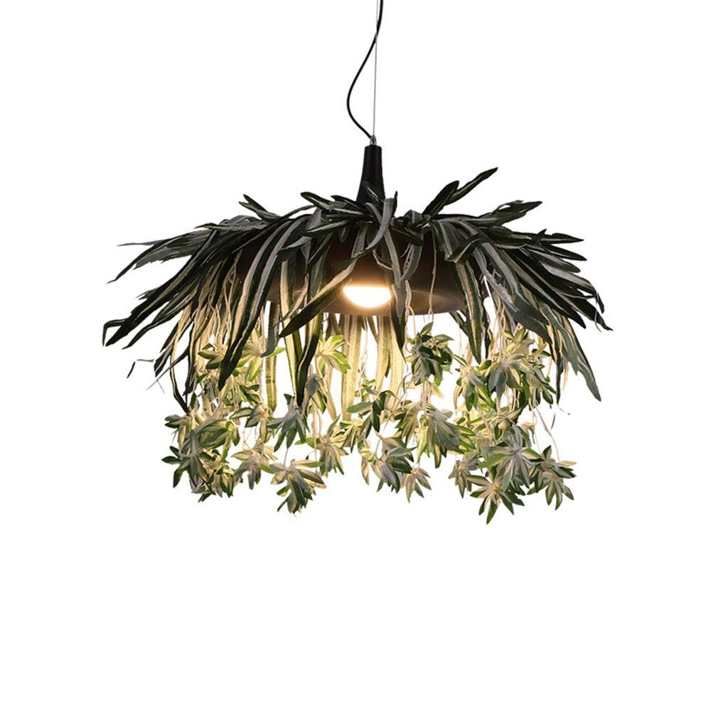 JTYP Ceiling Lamp Chandelier Pendant Light Creative Plant Chandelier, Nordic Art Chlorophytum Plant Wrought Iron Chandelier, For Dining Room Living Room Bedroom Balcony Garden Florist Bar Decoration