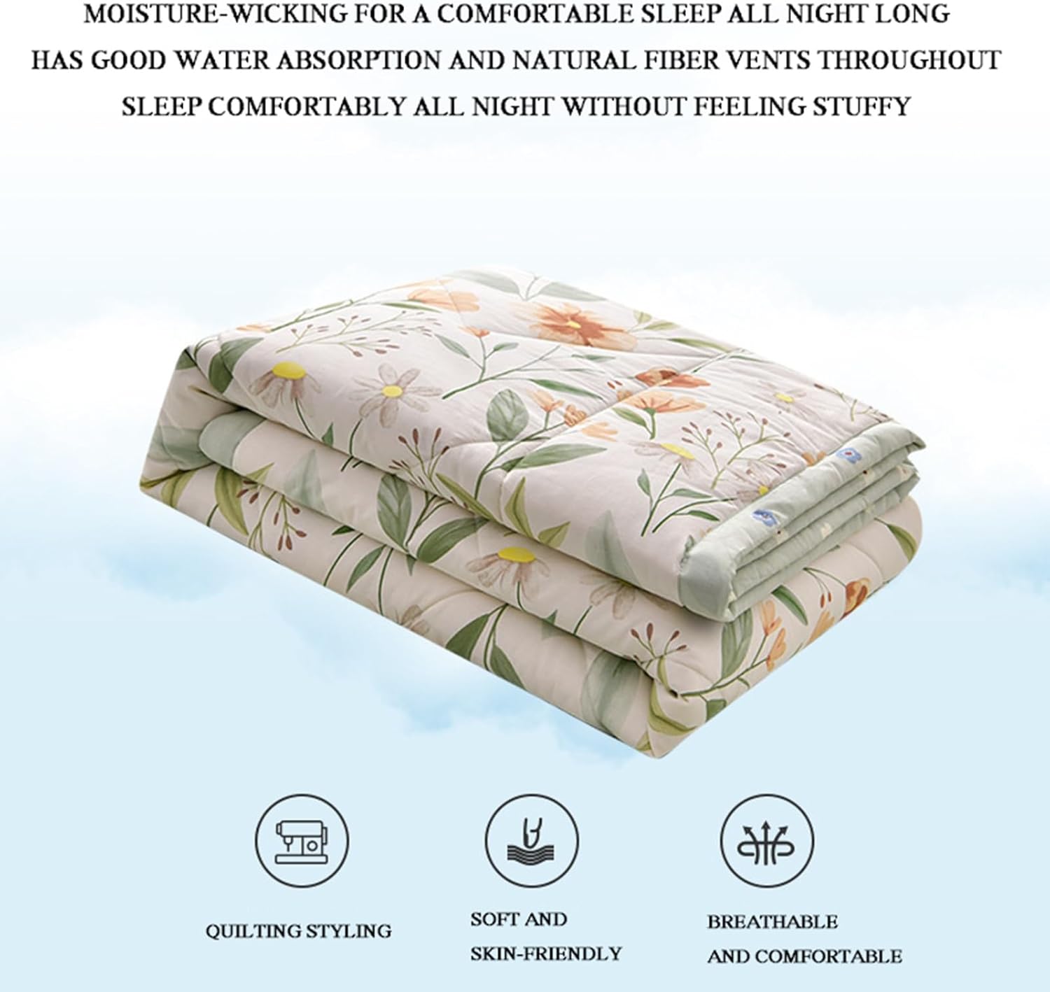 Summer Cooler Quilt, Washable Air Conditioning Comforter, Summer Duvet Filled with Microfiber Cool in Summer Washed, Machine Washable & Easy to Care(Color:D,Size:200x230cm)