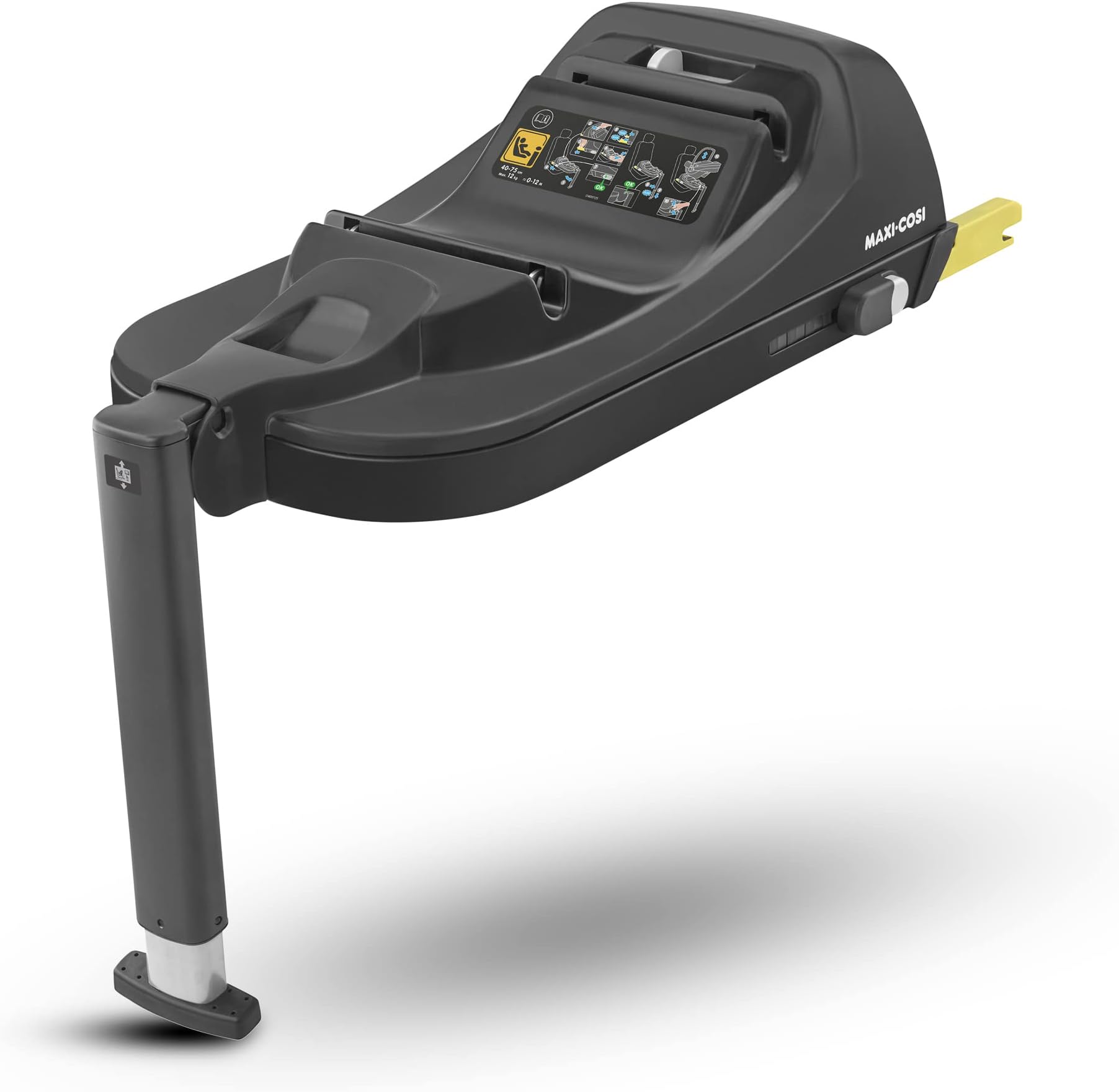 Maxi-Cosi CabrioFix i-Size Car Seat Base, 40-75 cm, 0-12 kg, ISOFIX Car Seat Base, Installation Feedback, Click & Go, Compatible with the Maxi-Cosi CabrioFix i-Size Baby Car Seat