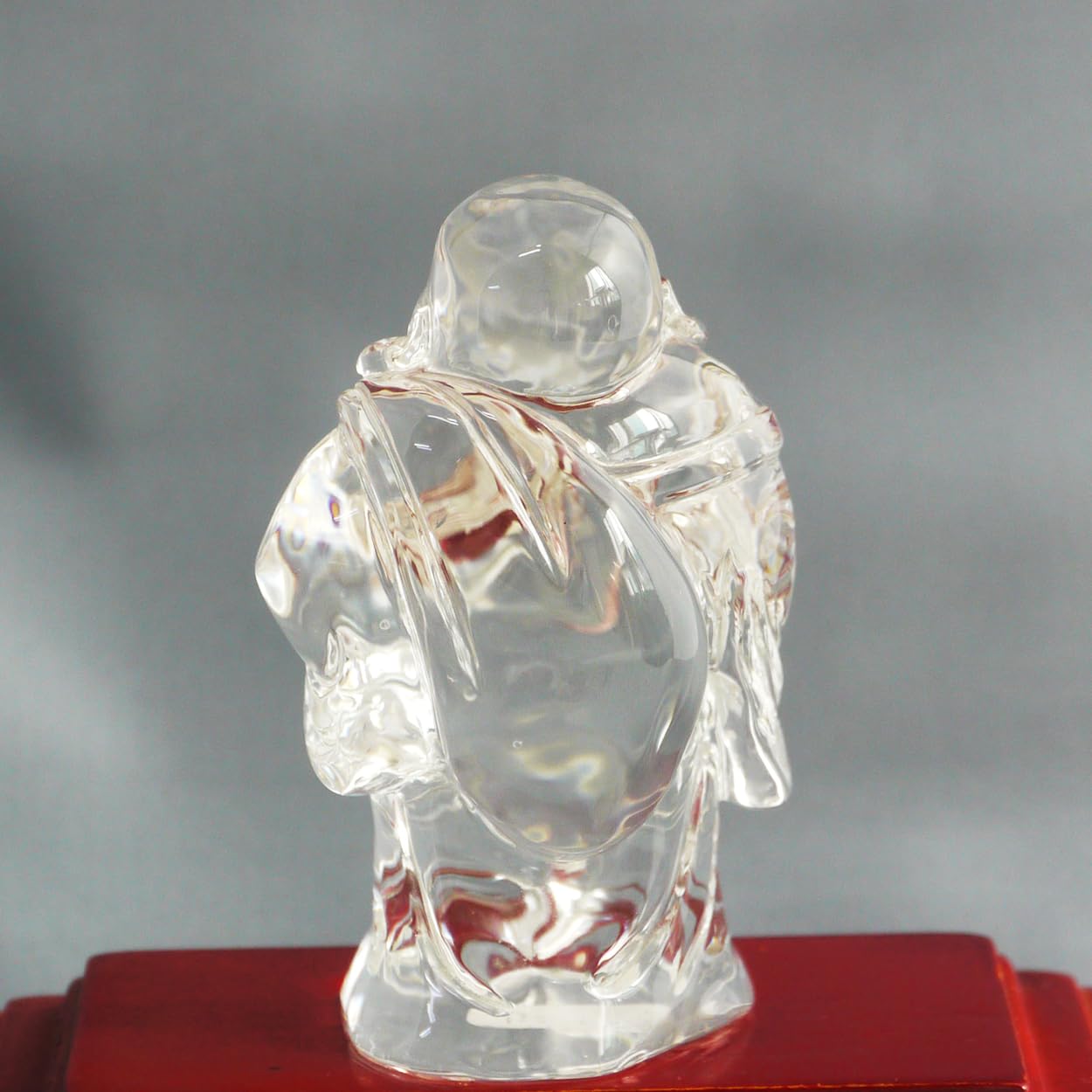 Amazon.co.jp: （展示品）開運手彫り水晶 布袋尊 商売繁盛 置物