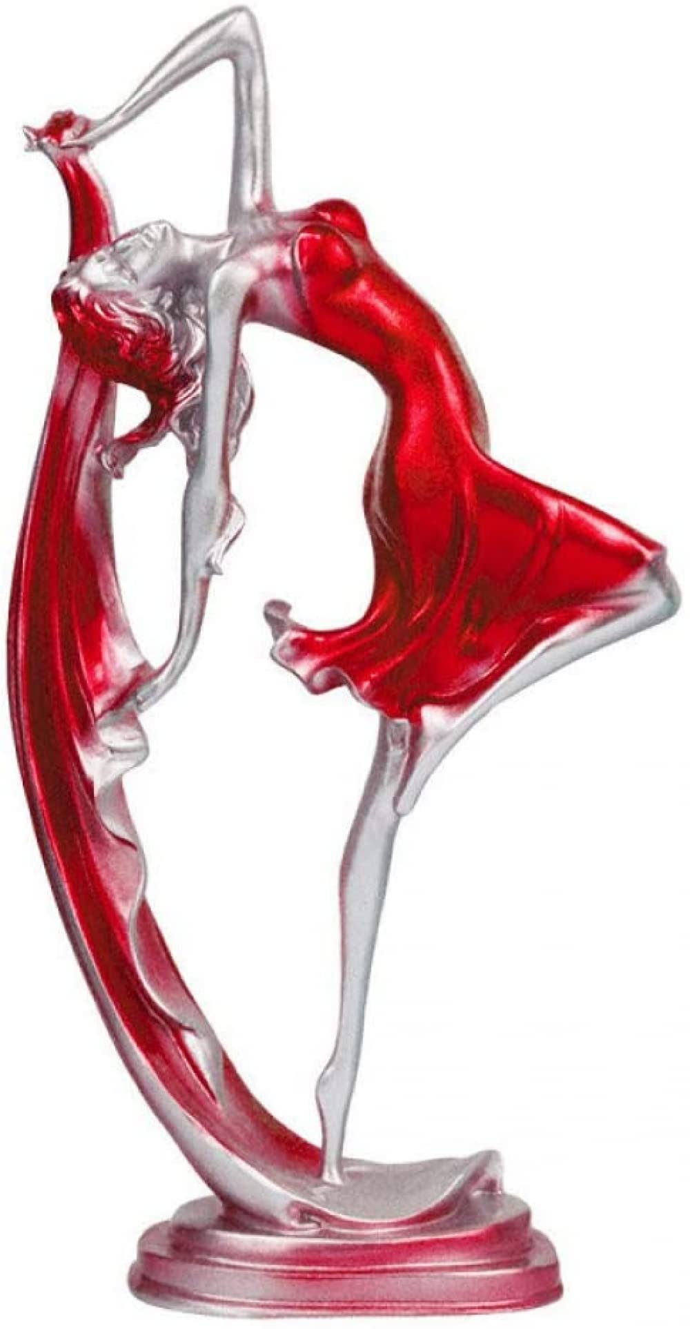 CNfhFRY statue， Resin Craftwork for Living Room Bedroom Bookcase Desktop Home Decoration, Red-Red