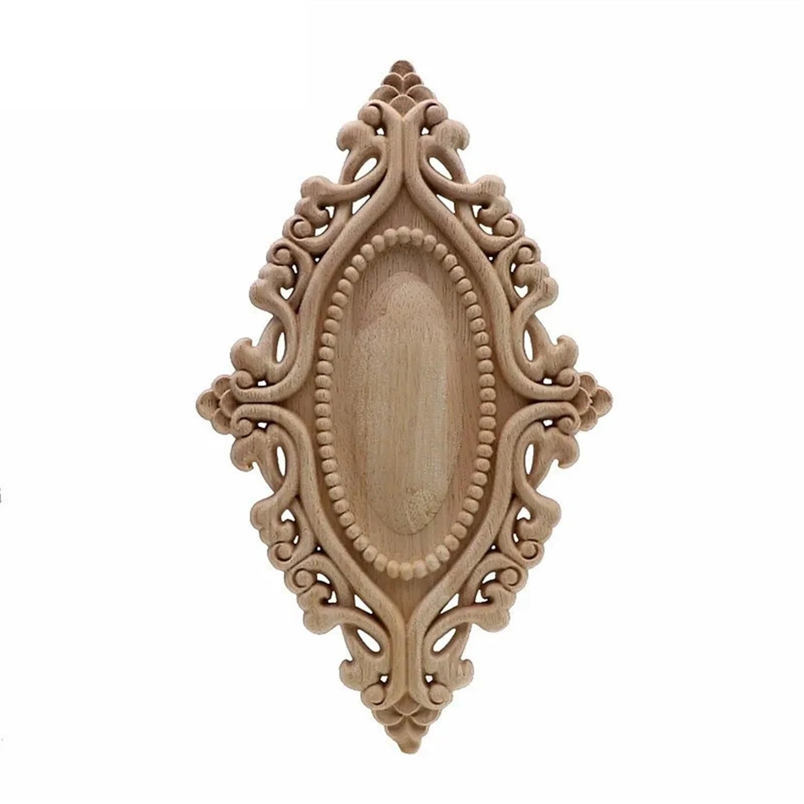 Apliques de tallado de madera de alta precisión con flores finas en relieve para gabinetes