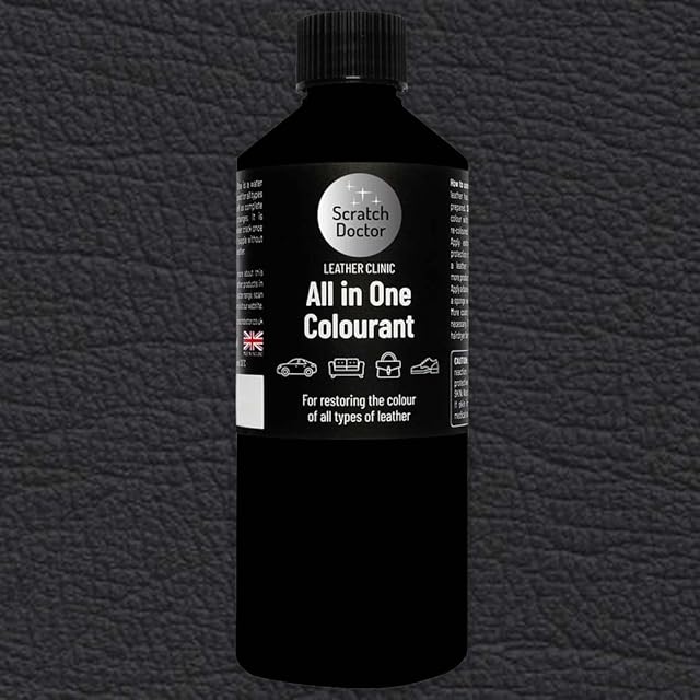 Scratch Doctor All in One Leather Colourant for BMW Self Seal Leather Dye Repair Paint for BMW Leather Car Seats & Interior (Dakota Black)