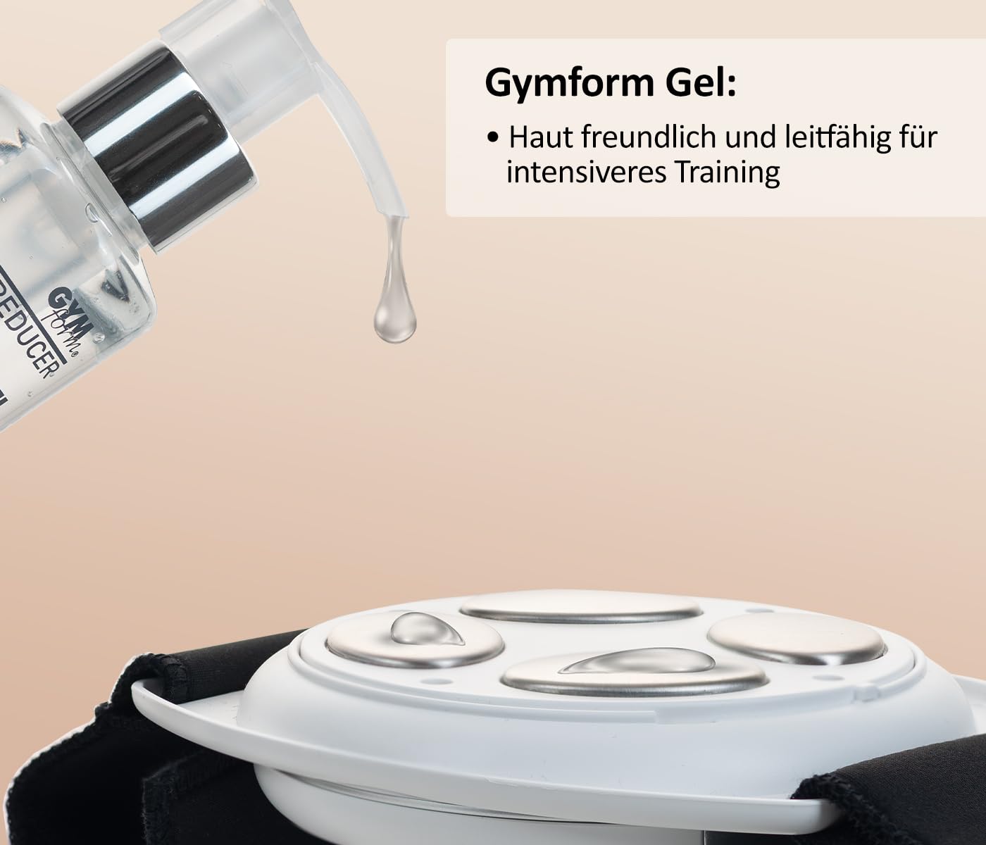 Genius GYMFORM Electro Fat Reducer EMS - Dispositivo de Entrenamiento 3 en 1 para Brazos, piernas, Abdominales, tonificador, musculación para Hombres y Mujeres, Set de 6 Piezas.