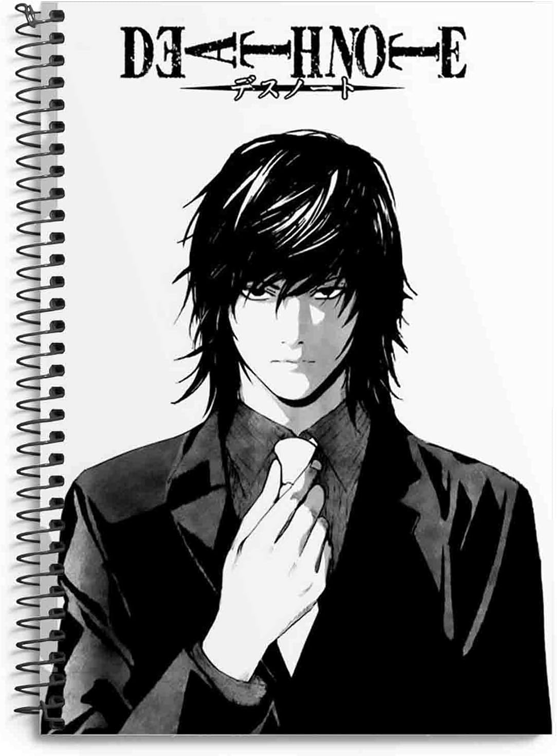 Death Note Kira Notebook A5 Size Wiro Bound Premium Printed Diary (80GSM, 180 Ruled Pages, Black)