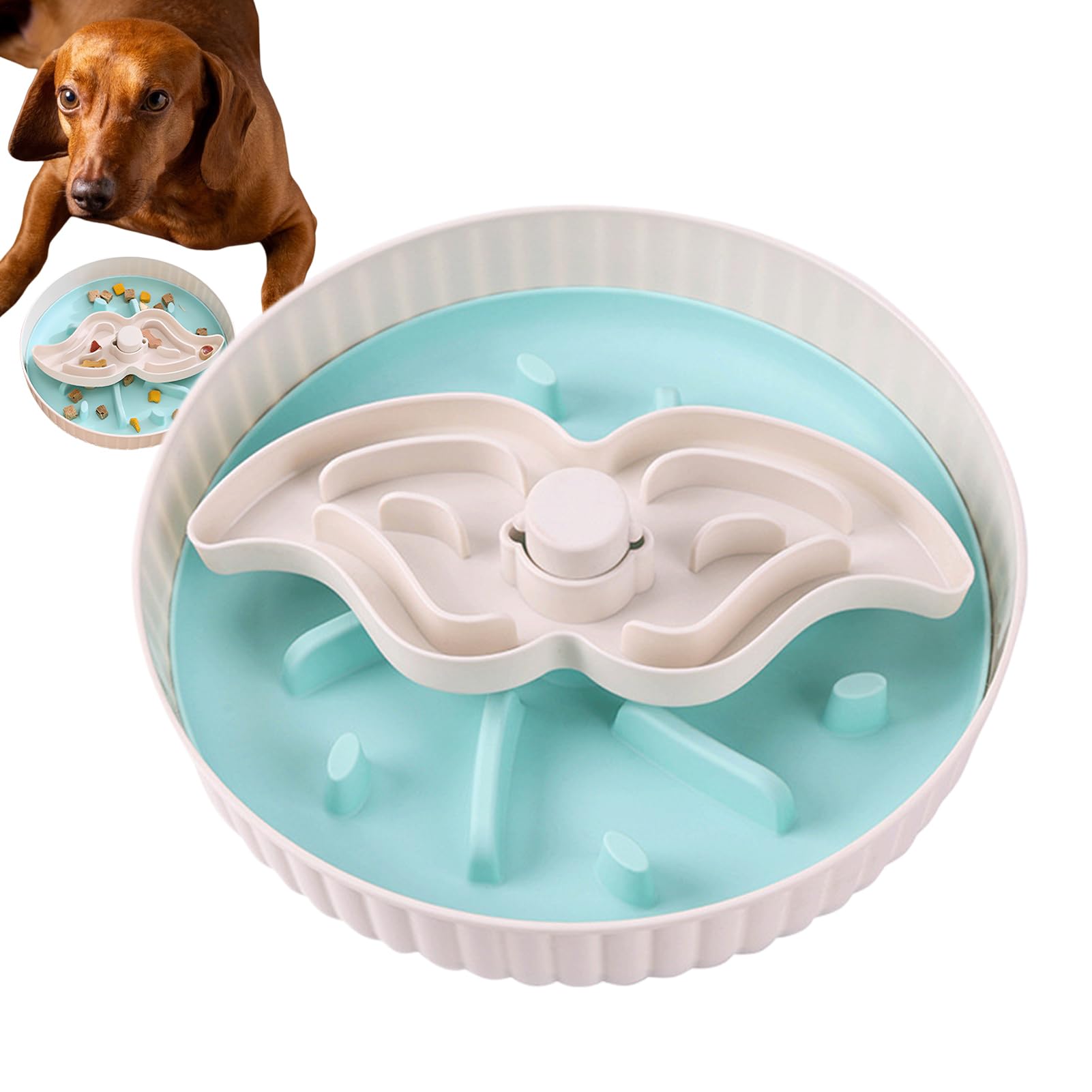 Hundenapf - Silikon Rutschhemmend Spülmaschinengeeignet - Langsamfütterer Hundenapf,Für Kleine Und Mittelgroße Hunde Und Welpen Für Garten Hof Zuhause In Innenbereich Außenbereich