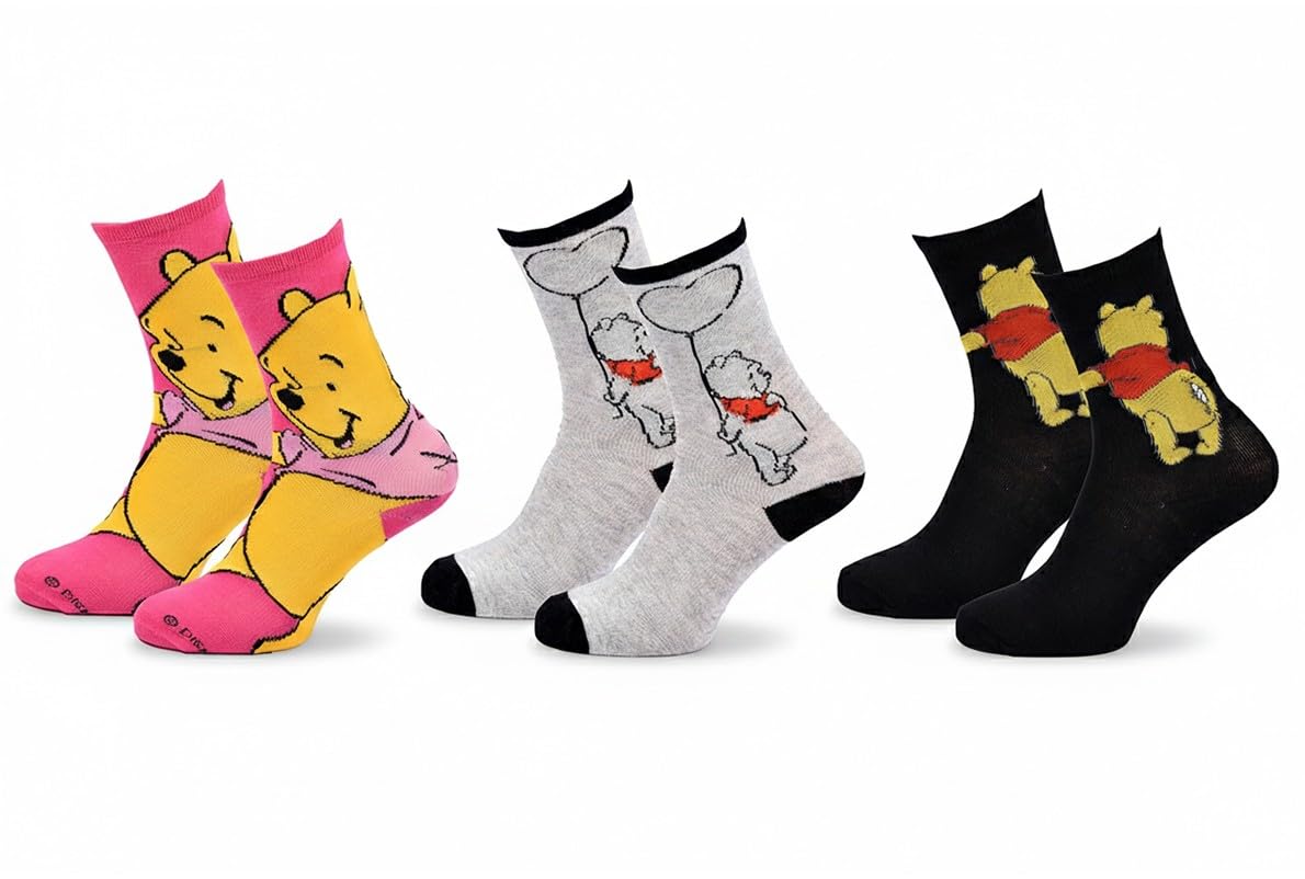 Disney – Chaussettes Femme Licence Winnie l’ourson Pack