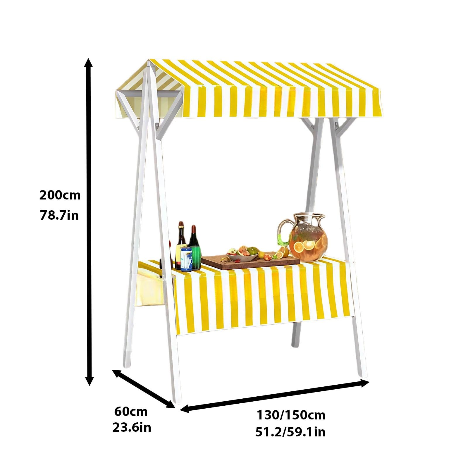 Carrello pieghevole portatile con tettoia, telaio in acciaio al carbonio, design rinforzato per portare, ideale per la vendita di snack, dolci e giocattoli
