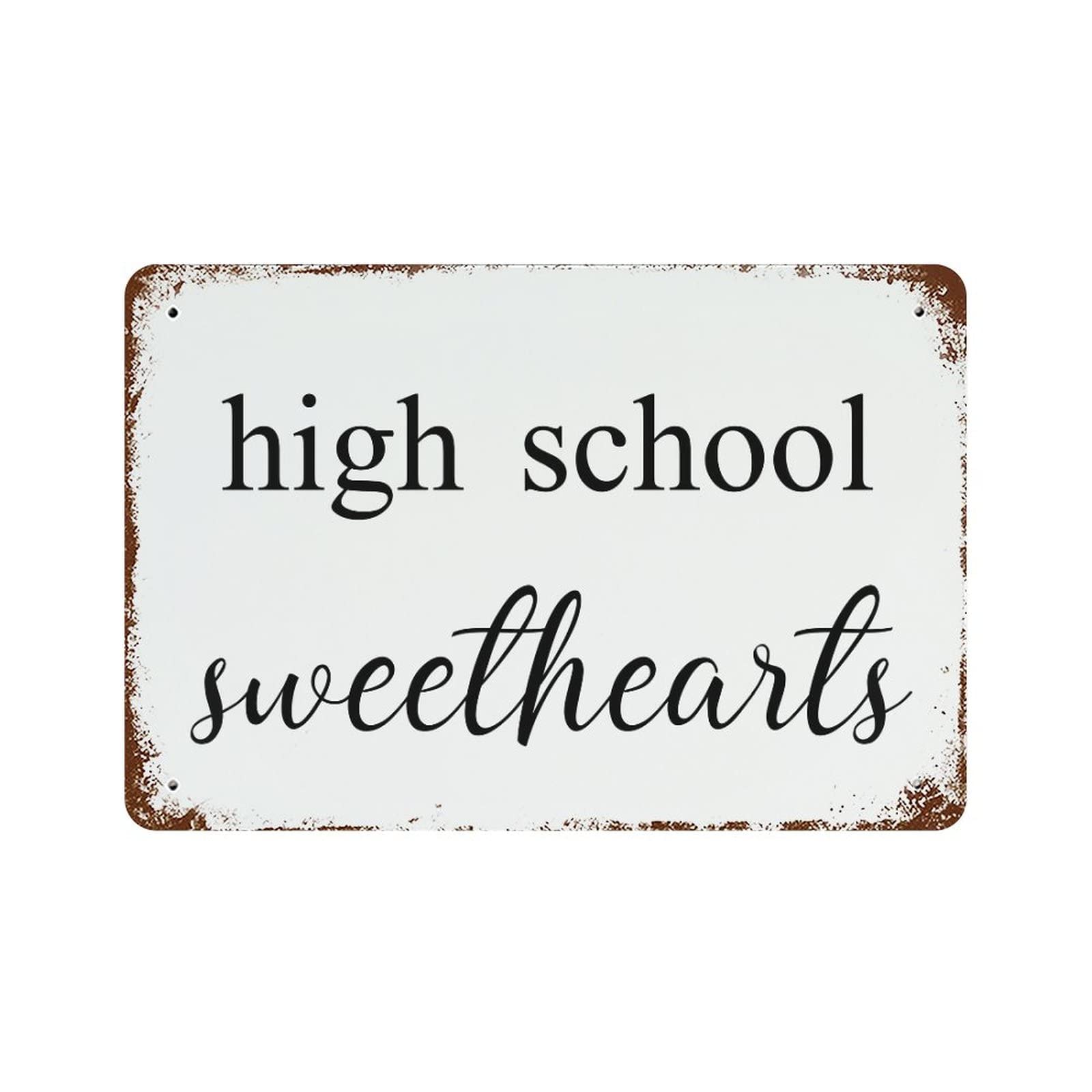 Panneau aluminium High School Sweethearts pour decoration de mur vide ou porte