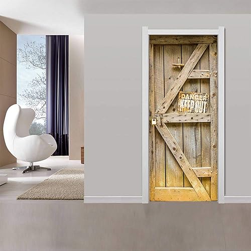 Miniatura 69 de Adhesivos 3D para puerta, murales para despegar y pegar, puerta de madera, papel tapiz autoadhesivo, extraíble, PVC, impermeable, póster