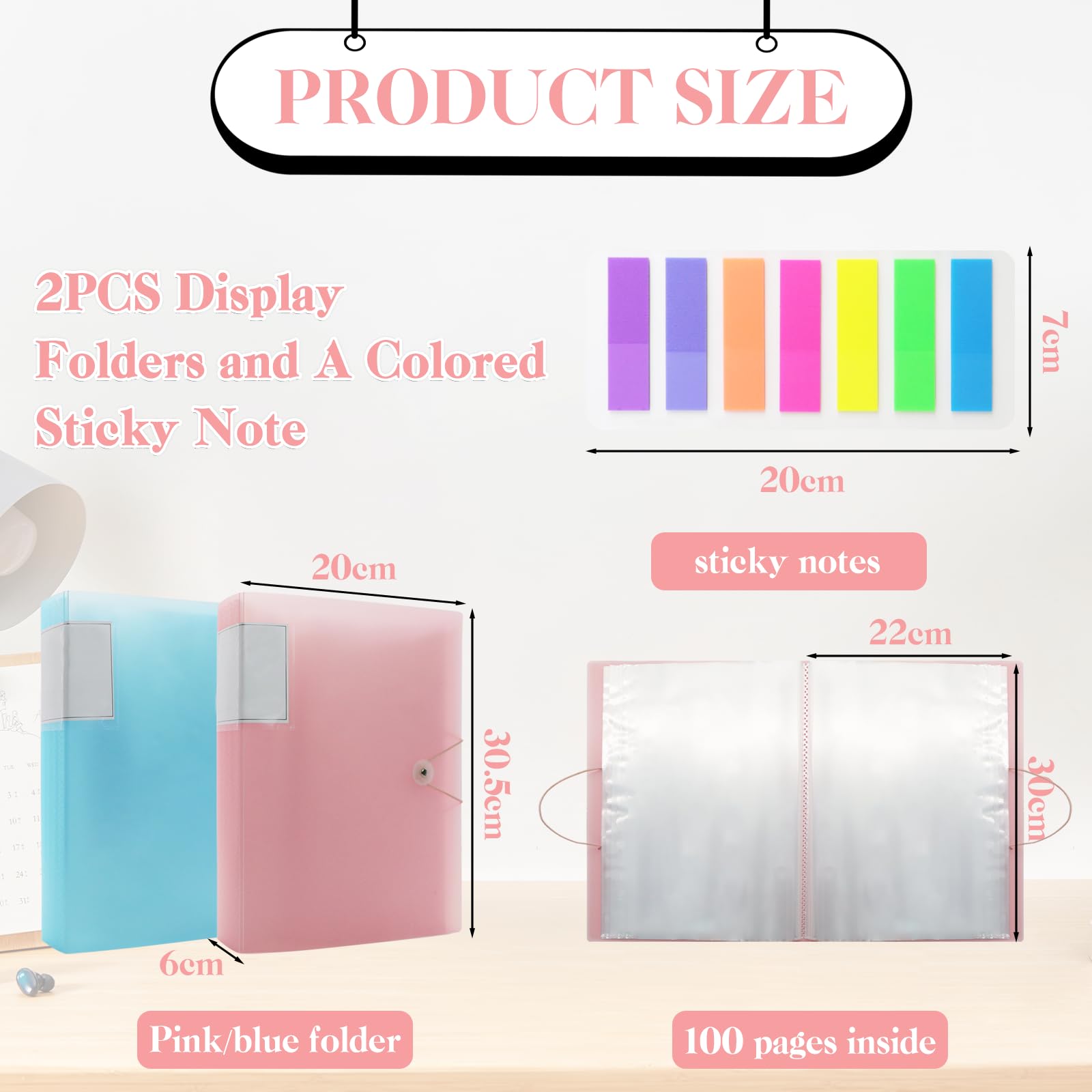 ZOCONE 2 Pcs A4 Display Folder Total 200 Pockets, A4 Display Book Folders Document Book - Image 2