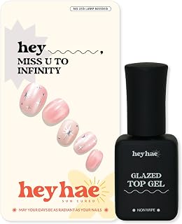 Heyhae Essentials Bundle - Semi Cured Gel Nail Strips (Hey, Miss u to Infinity) + Top Gel [2 Pack]