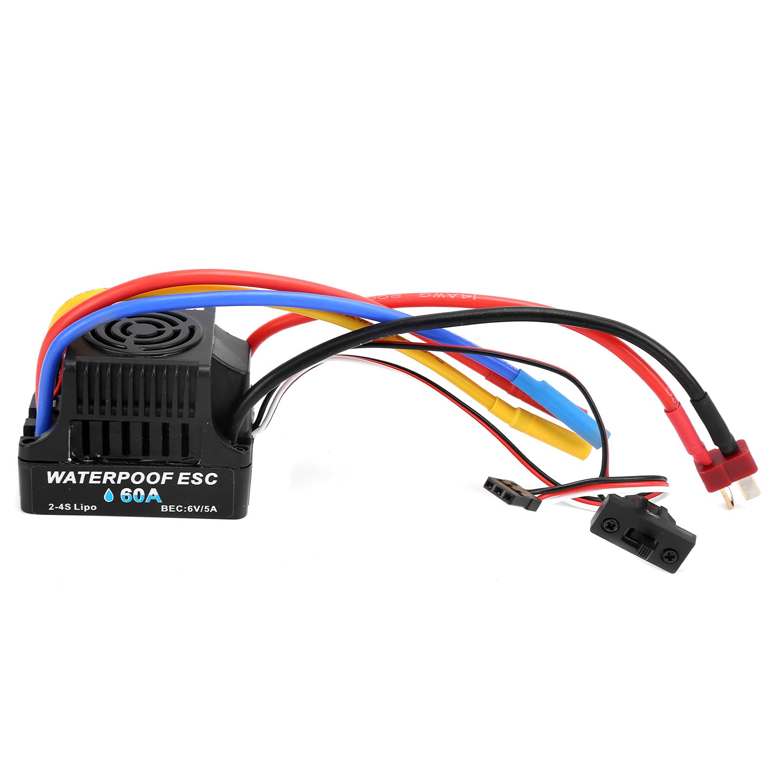 ESC 60A Sans Balais Pour Bateau RC – Waterproof, XT60, BEC 5.5V 4A, 2-6S LiPo