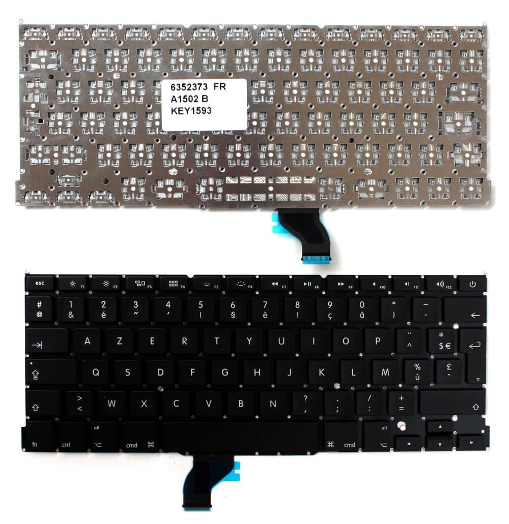 Clavier MacBook Pro A1502 noir rétroéclairé version française de remplacement pour PC portable