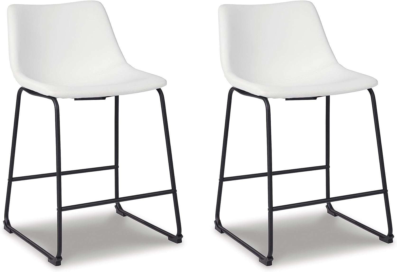 Signature Design by Ashley Centiar Counter Height Bar Stool, White