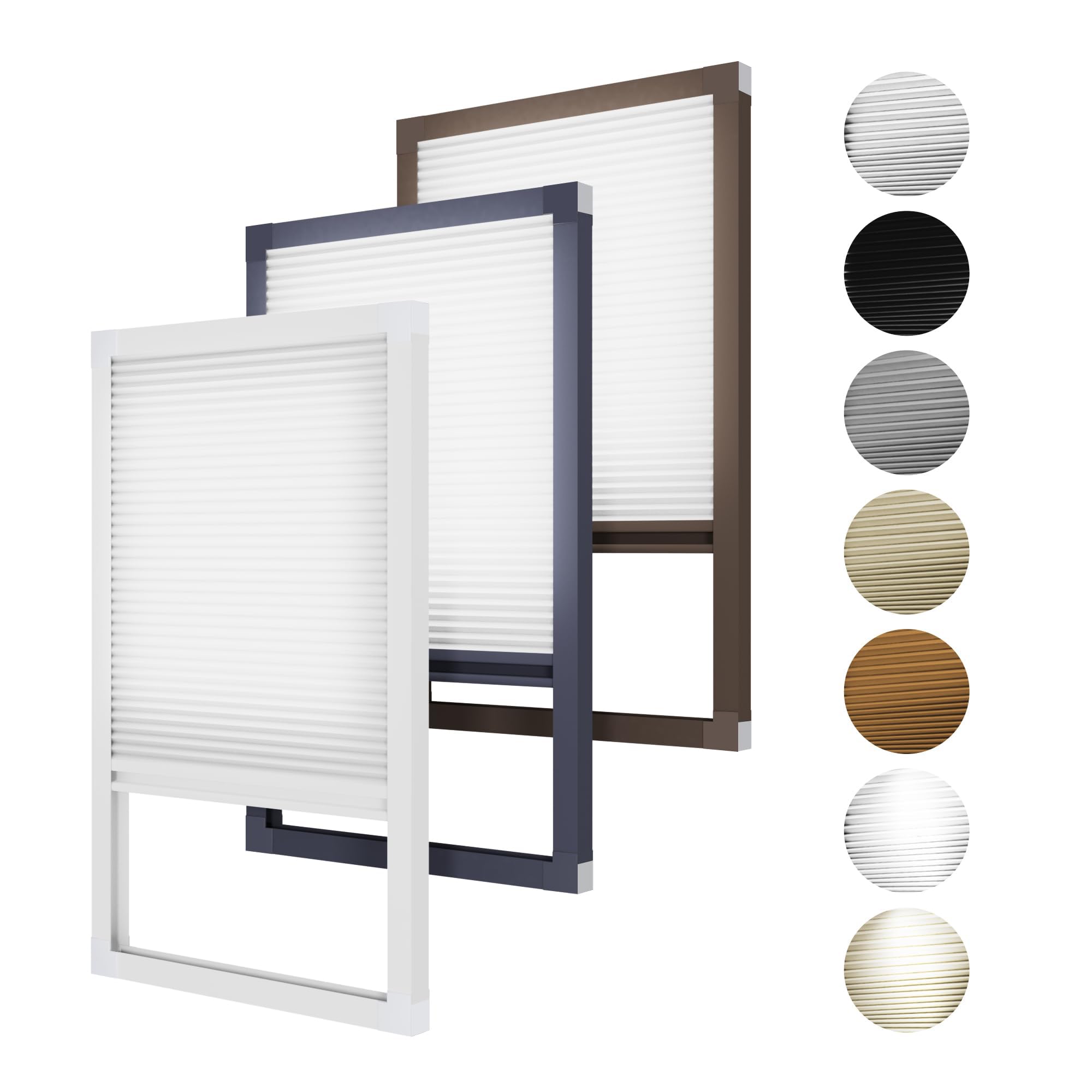 Cellular Shades Cordless, Skylight Blinds for Windows Roof Window Shades for Home, Room Darkening Honeycomb Blinds for Doors - Custom Cut to Size(Light Filtering, White)