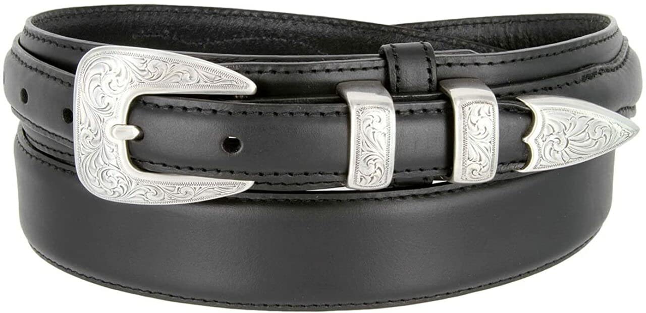 Belts.com Western Buckle Belt Oil Tanned Genuine Leather Ranger Belt 1-3/8"(35mm) Taper to 3/4"(19mm) Wide-Multiple choices