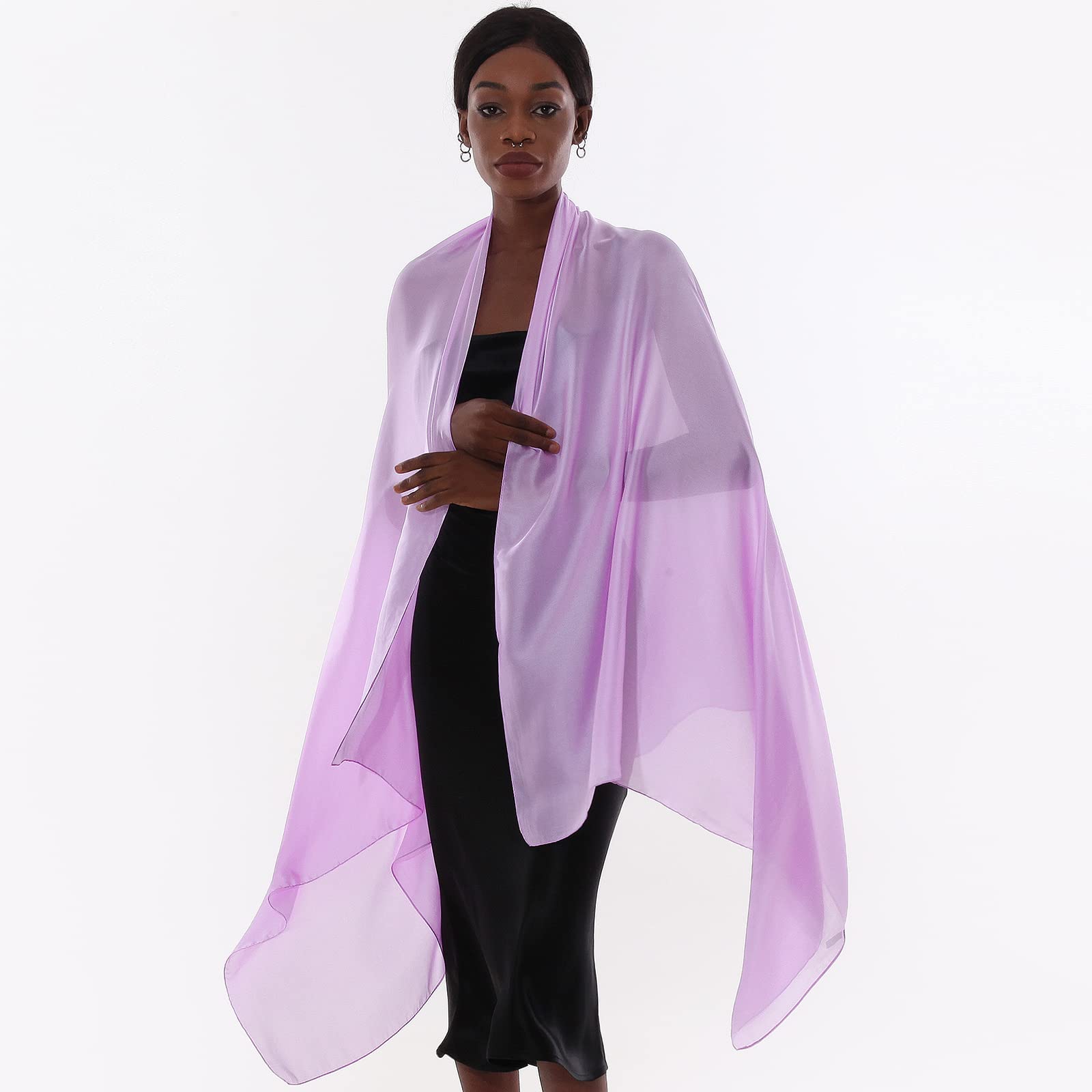 Sciarpa Donna Leggera Scialle Sciarpe Elegante Cerimonia Foulard Pashmina Scilla Stole Primavera Estate