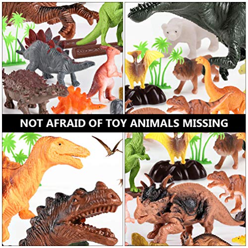 NUOBESTY Figuras de Dinossauros 40 Peças de Dinossauros Realistas Brinquedos de Animais da Selva Fig