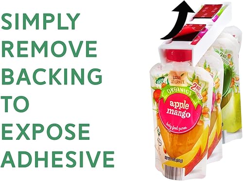 Miniatura 4 de Storage Theory - Organizador de bolsas de comida, despega y pégalo en el interior de los armarios, refrigeradores o despensas, paquete de 3