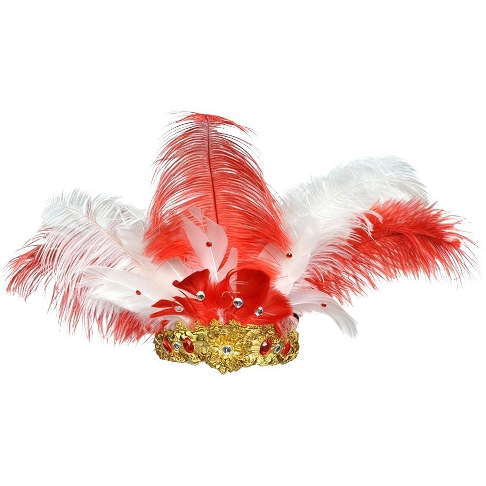 Bandeau à plumes pour femme et coiffe de carnaval brésilienne idéale pour Halloween