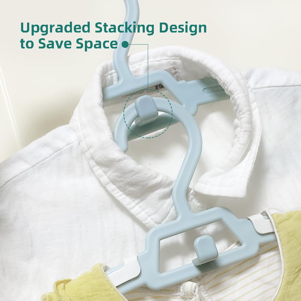 Cintres Extensibles Grohanger Avec Clips - Lot De 18 Cintres Blancs Pour Enfants, Réglables De Nouveau-né à Adulte, économie D'espace