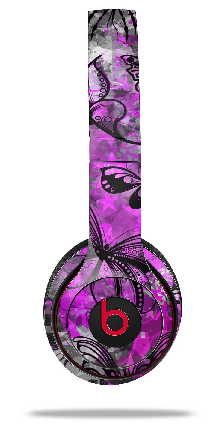 WraptorSkinz Skin Compatible with Beats Solo 4, Solo 3 and Solo 2 Wireless Headphones - Butterfly Graffiti - Decal Vinyl Wrap (Headphones NOT Included