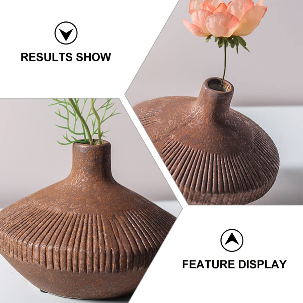 YARNOW 1pezzi Vaso in Ceramica per Fiori Semplice Decorazione per Ufficio e Casa Vaso per Fiori Secchi per Composizioni Floreali