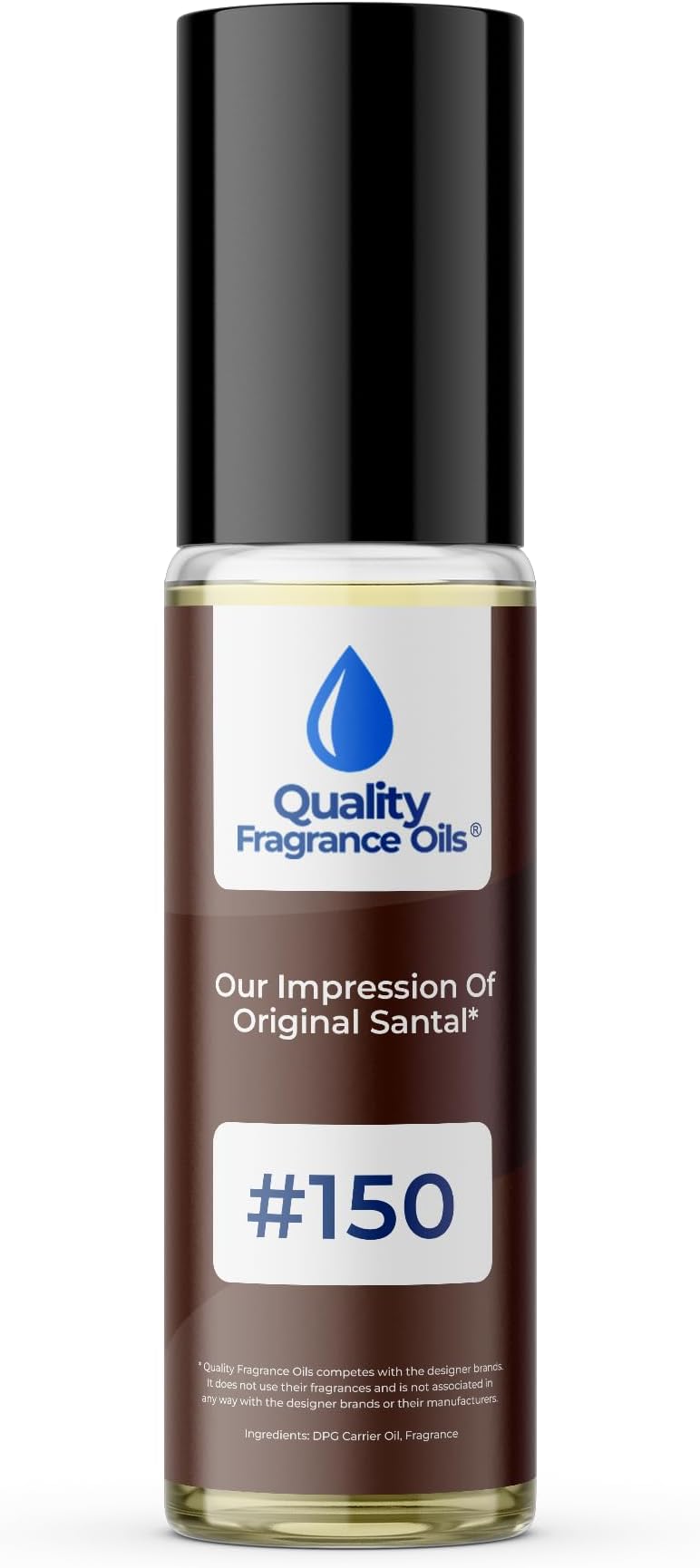 Quality Fragrance Oils' Original Santal Impression #150 | Long-Lasting Perfume Oil, Alcohol-Free, Strong Scent, 10ml Roll-On | Affordable Alternative to Designer Fragrances