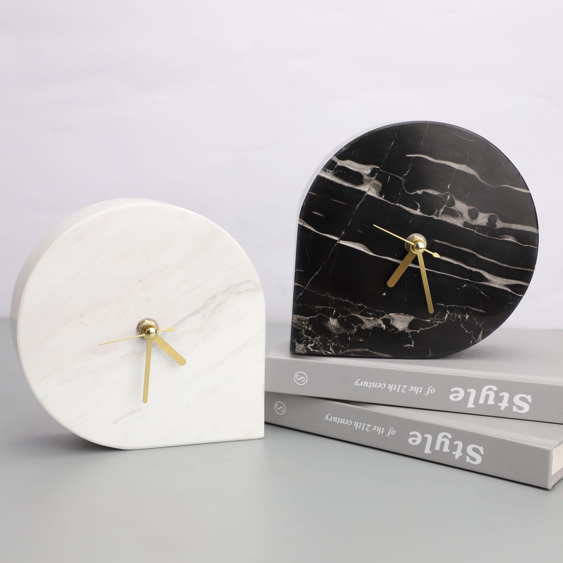 NIBHZ Sveglia analogica, silenziosa, Senza ticchettio, per Ufficio, a Batteria, Camera da Letto, Anziani, Adulti, Bambini, Regali per Studenti,16x5x15.5cm