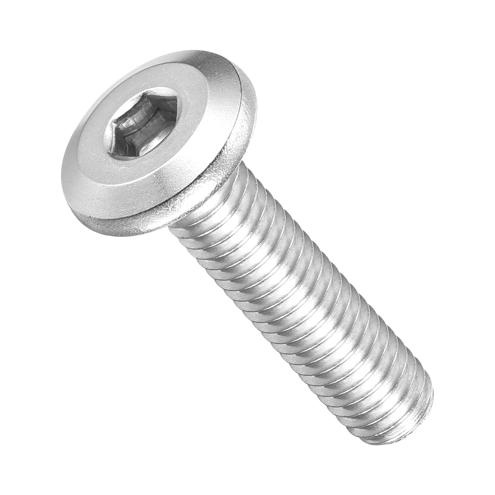 METALLIXITY Flat Head Hex Socket Cap Screws Bolts(M6-1x25) 20Pcs, 304 Stainless Steel Hex Socket Furniture Bolts Screws - for Furniture Woodworking