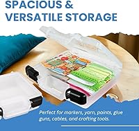 Vista 4 de ArtBin 6972AB - Estuche para transporte de pinturas de 10 pulgadas (25,4 cm) con vista rápida, organizador portátil para arte y manualidades