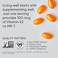 Vista 4 de Sports Research Vitamina K2 como MK-7 100 mcg con aceite MCT de coco - 120 cápsulas blandas vegetarianas (suministro para 4 meses) Certificado
