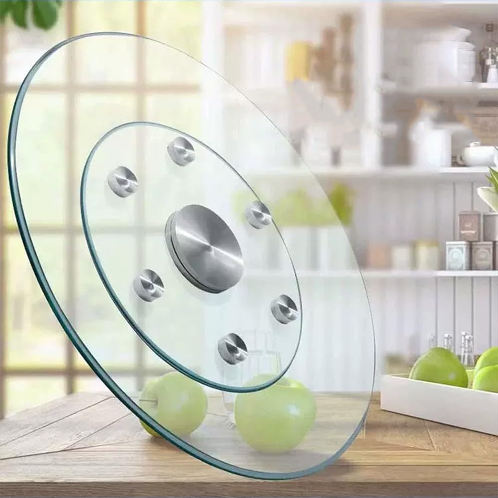 Plaque tournante en verre trempé haut de gamme Lazy Susan de 39 pouces