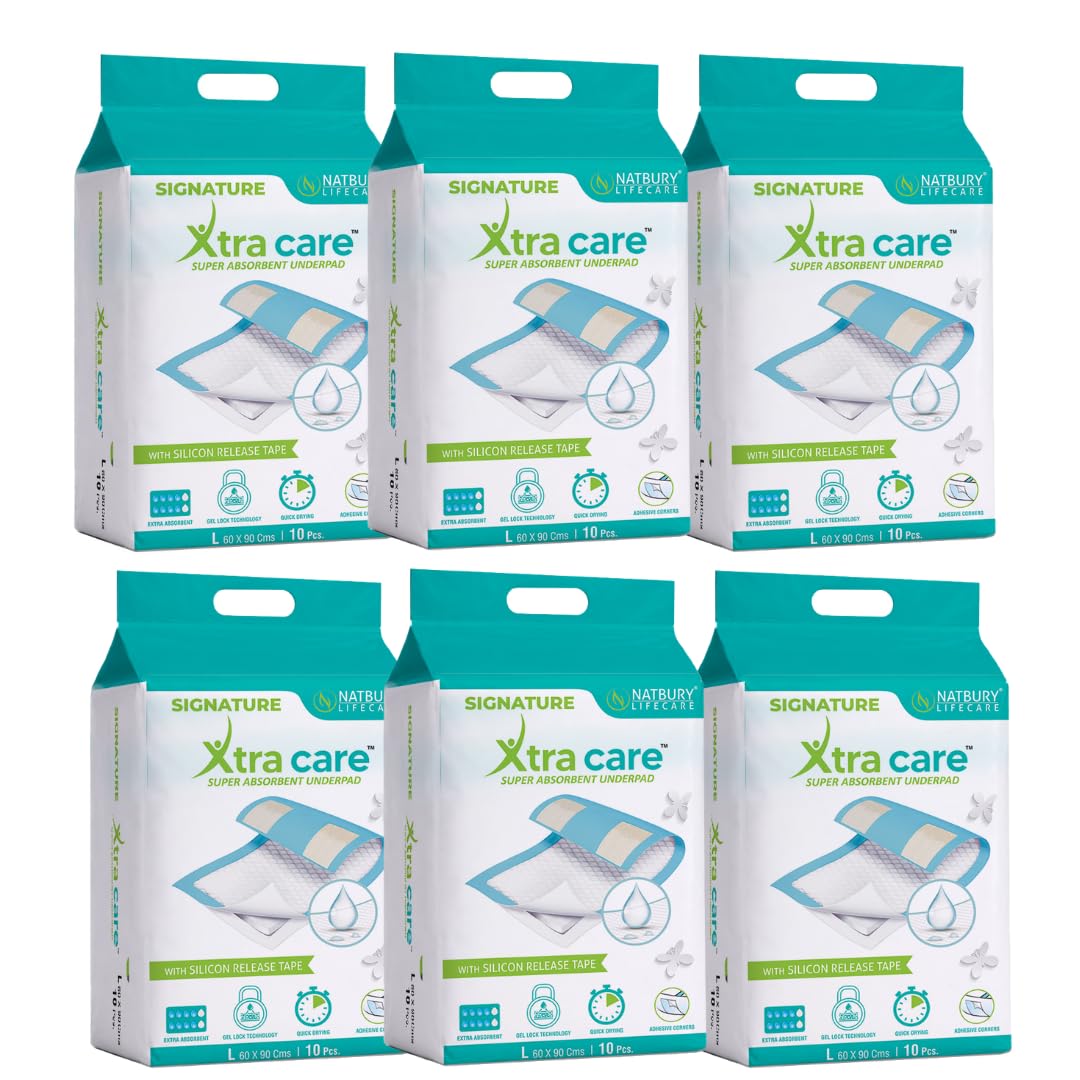 60×90 cm | Disposable Bed Protector for Adults, Baby & Pets | Leakproof, Fast Absorption, Soft Top Sheet (Pack of 6)-image-39