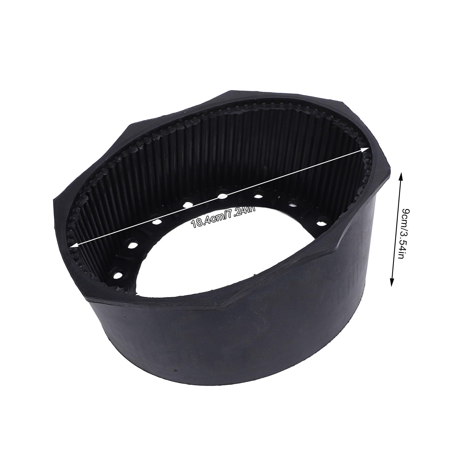 Black Rubber Diving Cylinder Boot, Cylinder Boot Octagon Rubber Boot for 12l Aluminum Alloy Flat Bottom Diving