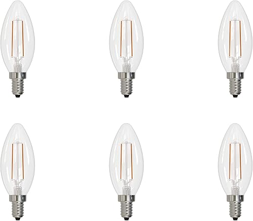 Laborate - Bombillas LED de filamento B11 regulables, 4 W 40 W, bombillas de vela vintage E12, 2700 K, 350 lúmenes, 120 V húmedo, acabado