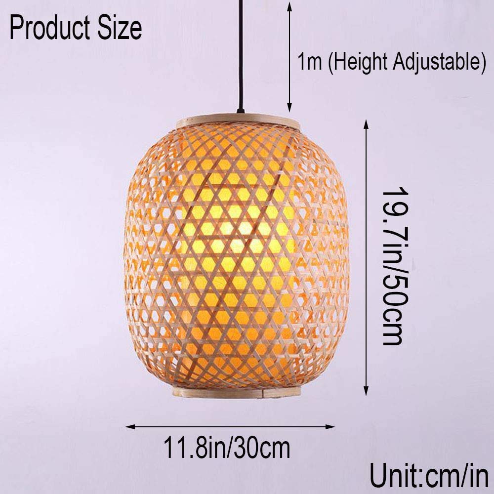 CHENKUI Lámpara De Araña Moderna Estilo Geometría 1 Luz, Iluminación Lámpara Colgante De Techo De Ratán Tejido Accesorios Iluminación Decoración Tejida De Nido De Pájaro De Mimbre para Cafetería, Bar